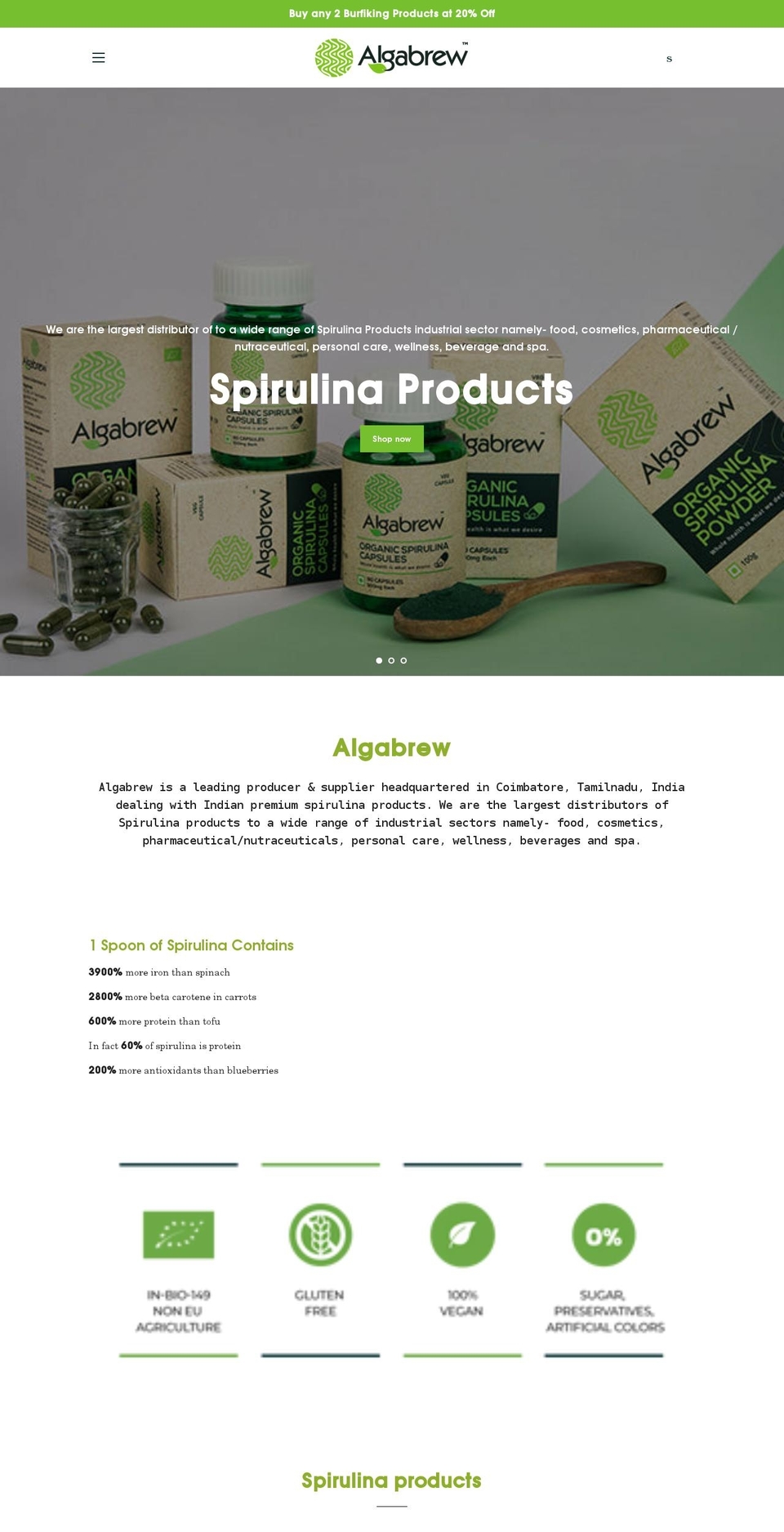 algabrew.com shopify website screenshot