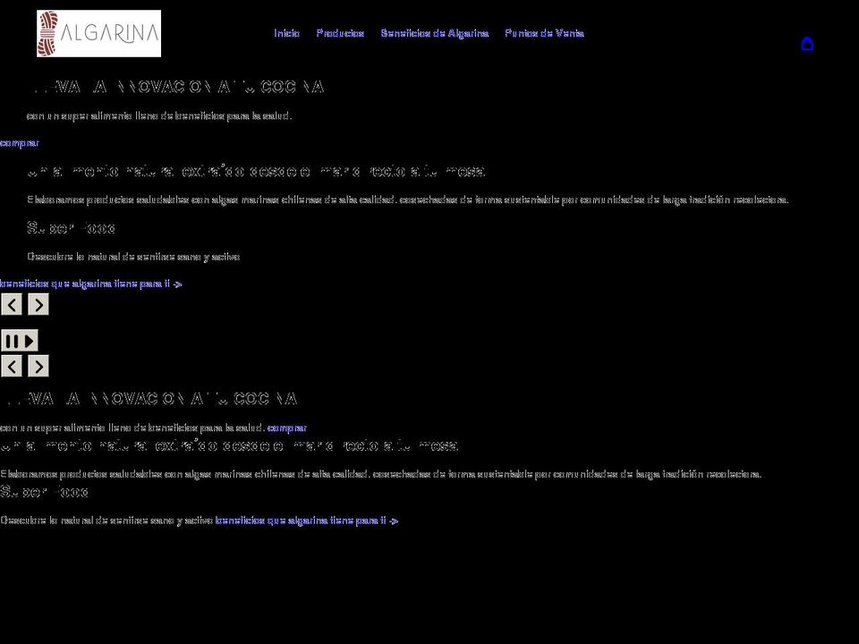 algarina.cl shopify website screenshot