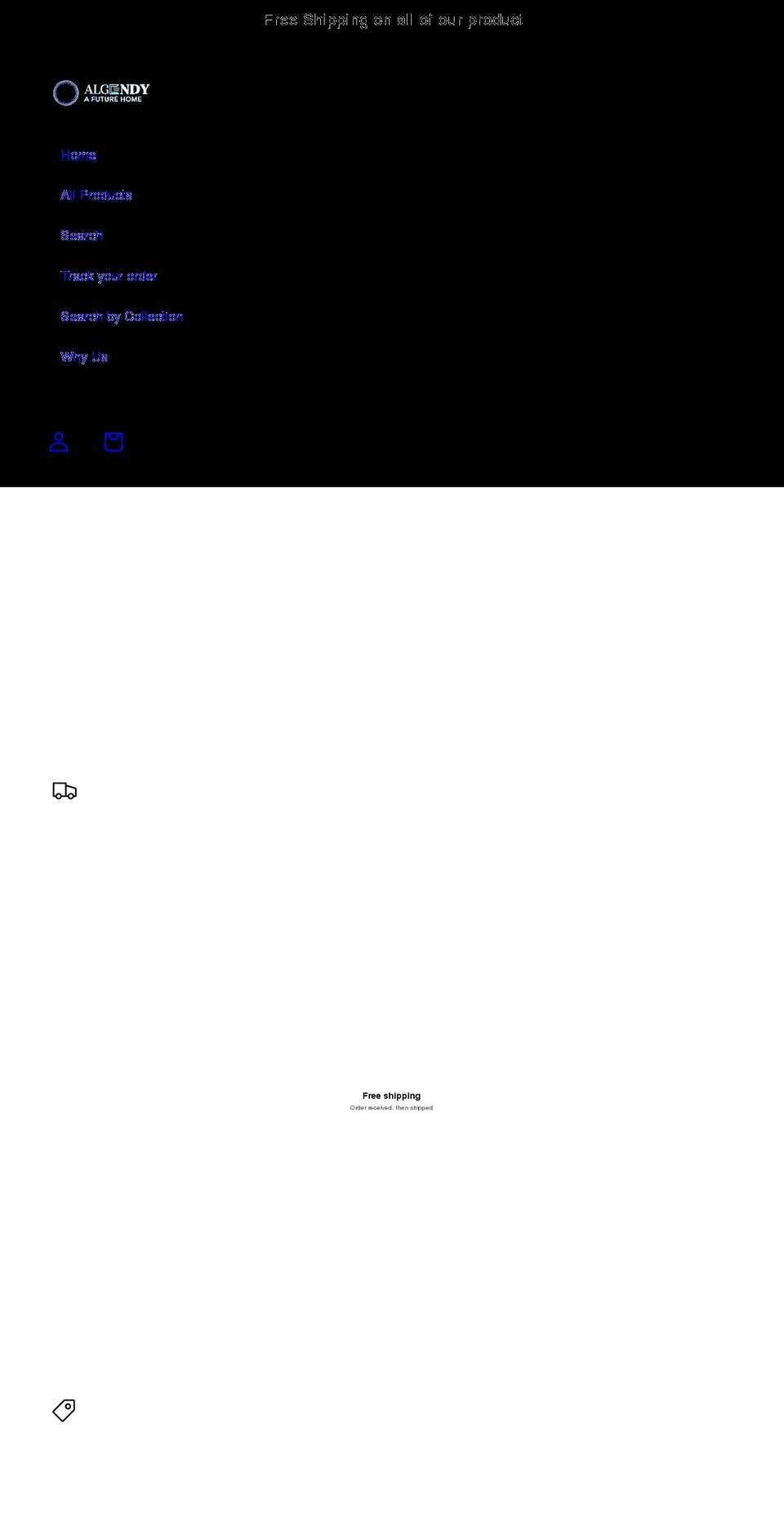algendys.com shopify website screenshot