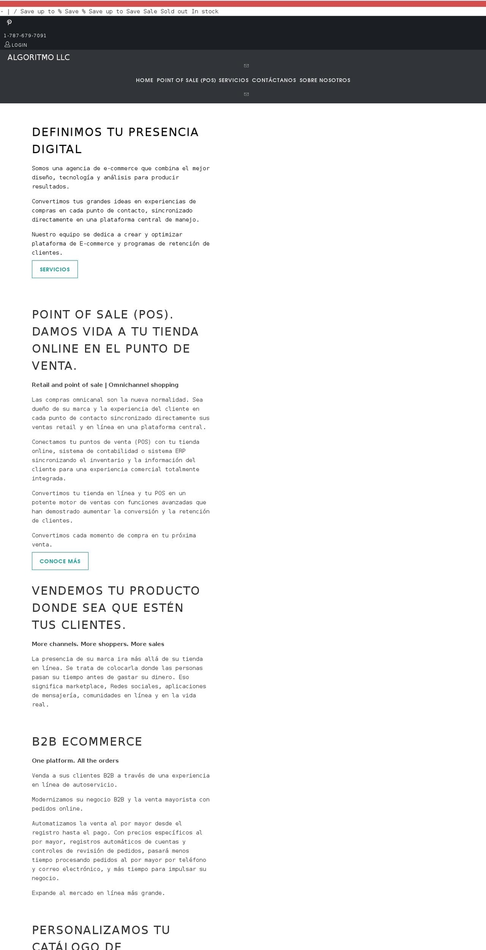 algoritmollc.com shopify website screenshot