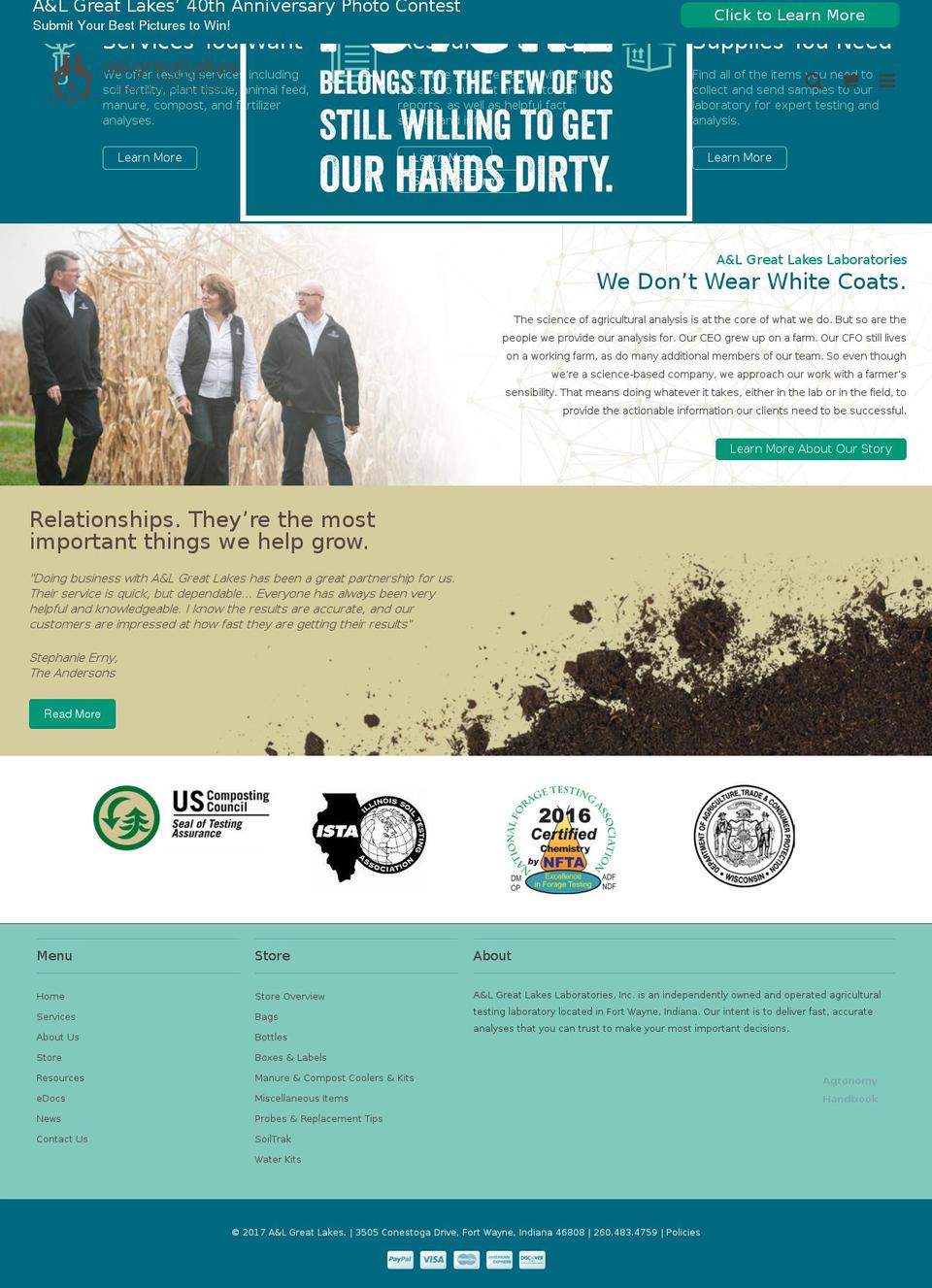 algreatlakes.com shopify website screenshot