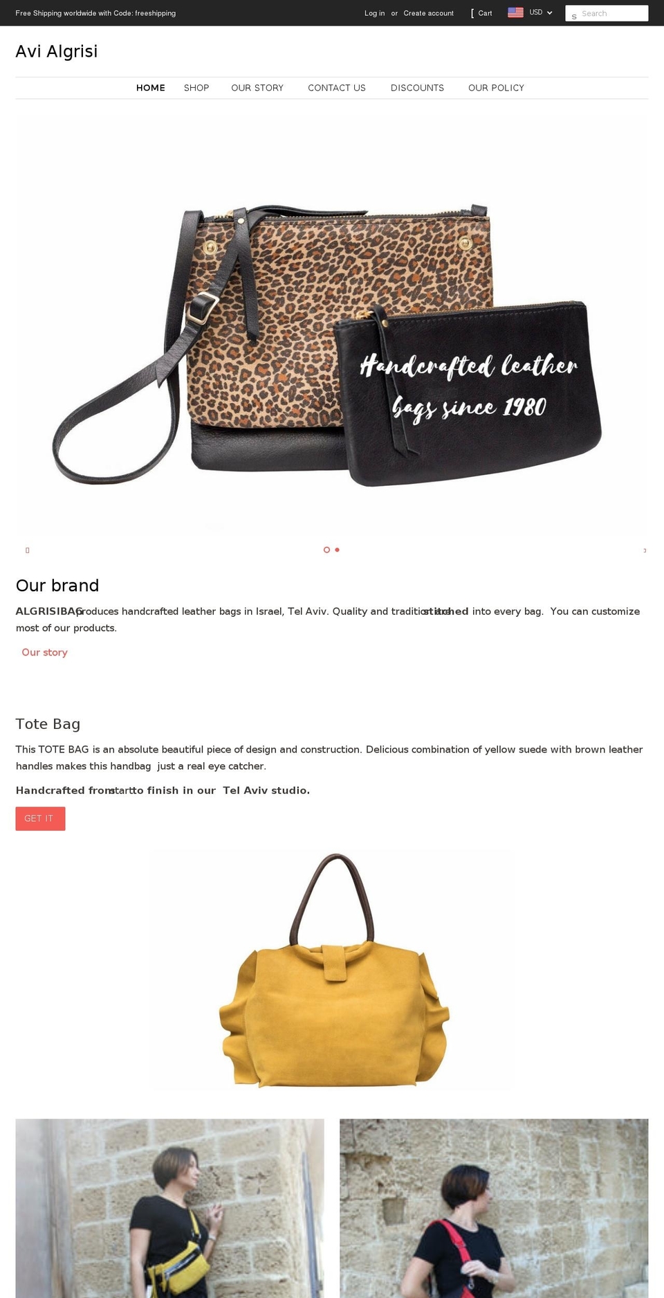 algrisibag.com — Shopify storefront screenshot