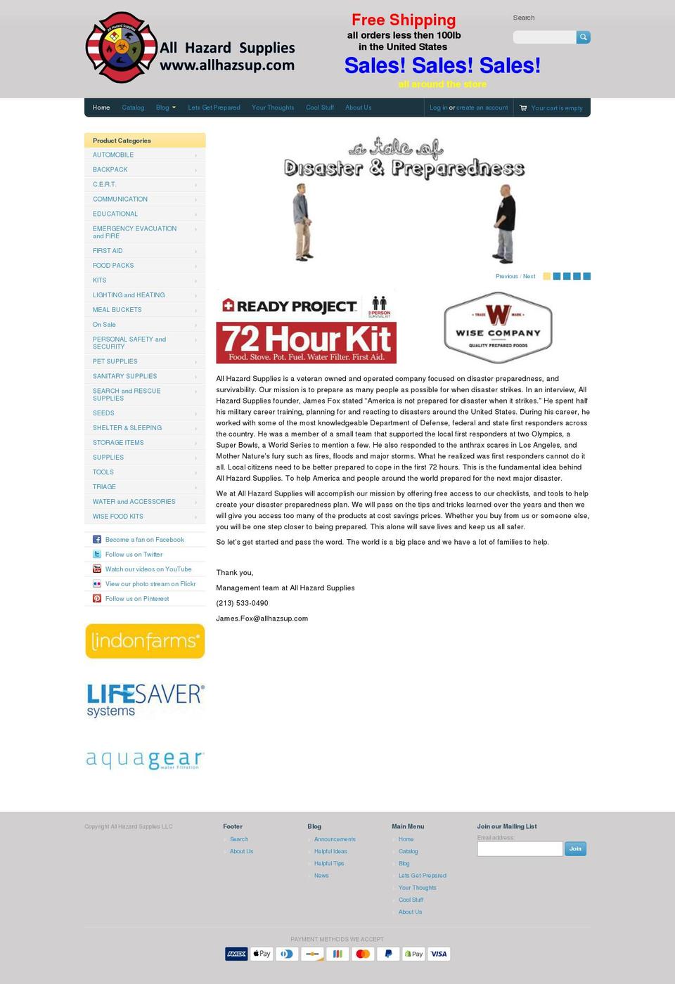 alhzsp.com — Shopify storefront screenshot