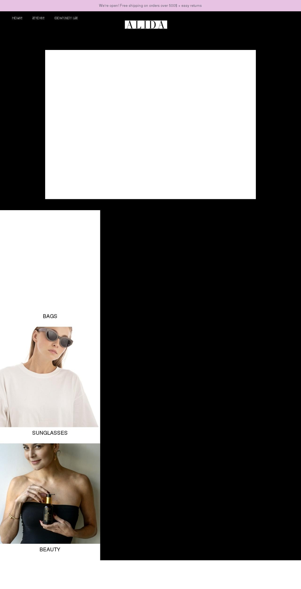 ali-da.com shopify website screenshot