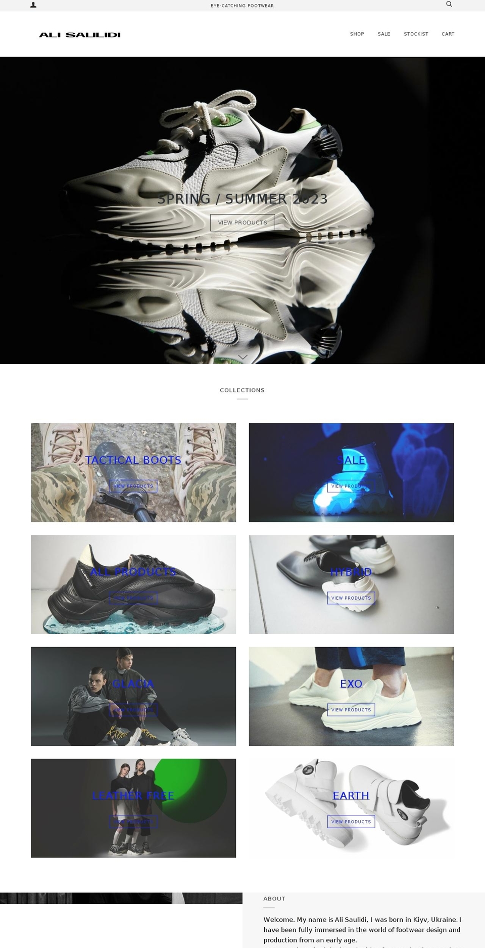 ali-saulidi.com shopify website screenshot