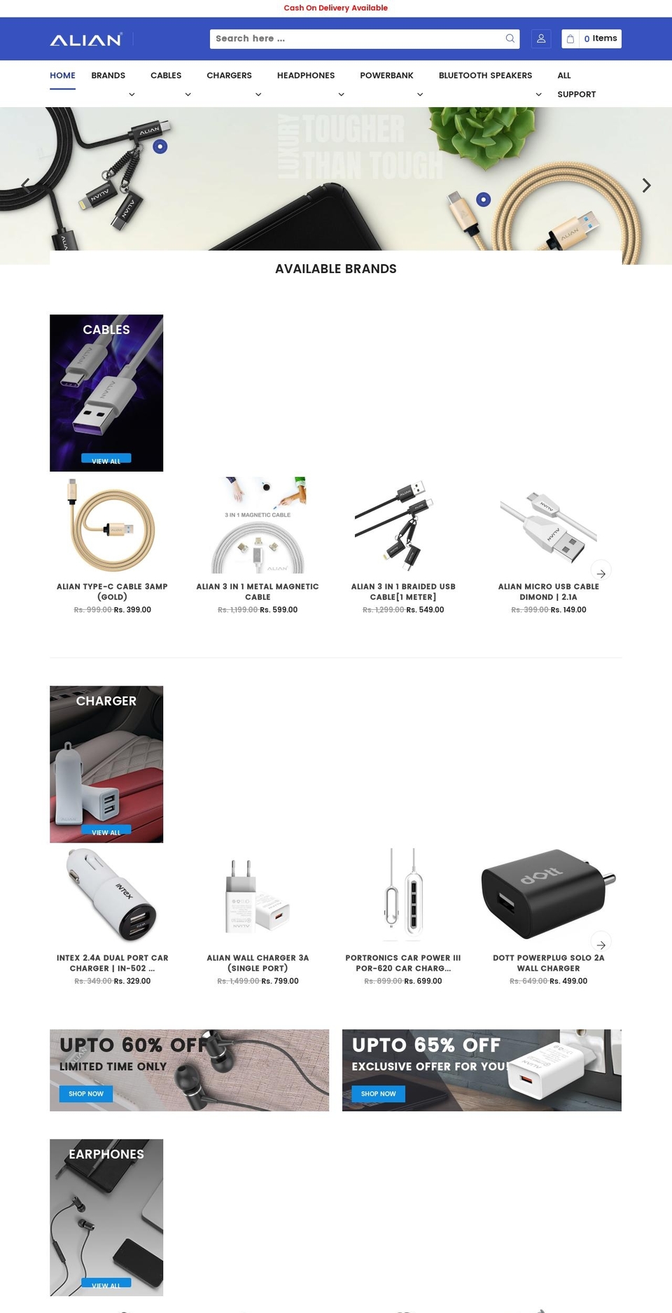 aliansales.com — Shopify storefront screenshot