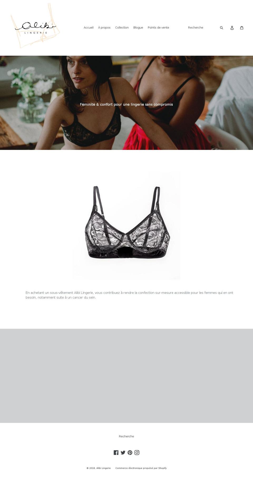 alibilingerie.com — Shopify storefront screenshot