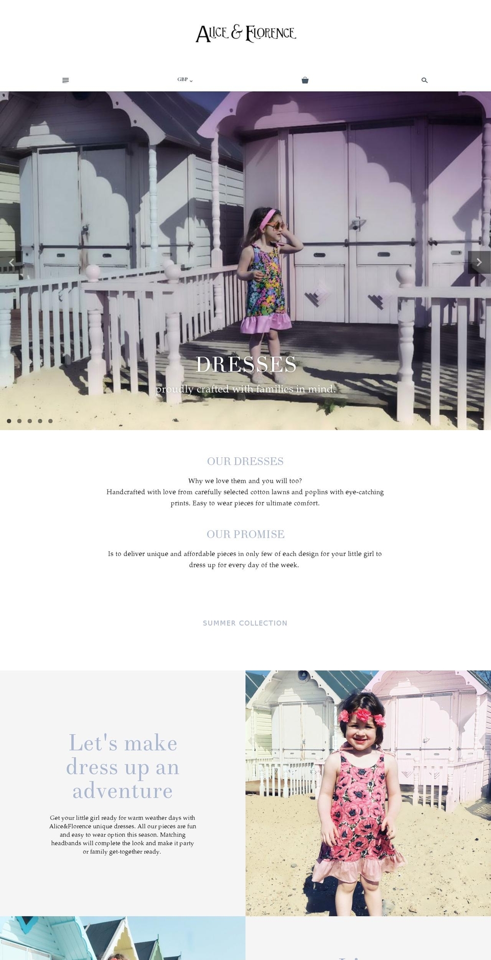 aliceandflorence.com — Shopify storefront screenshot