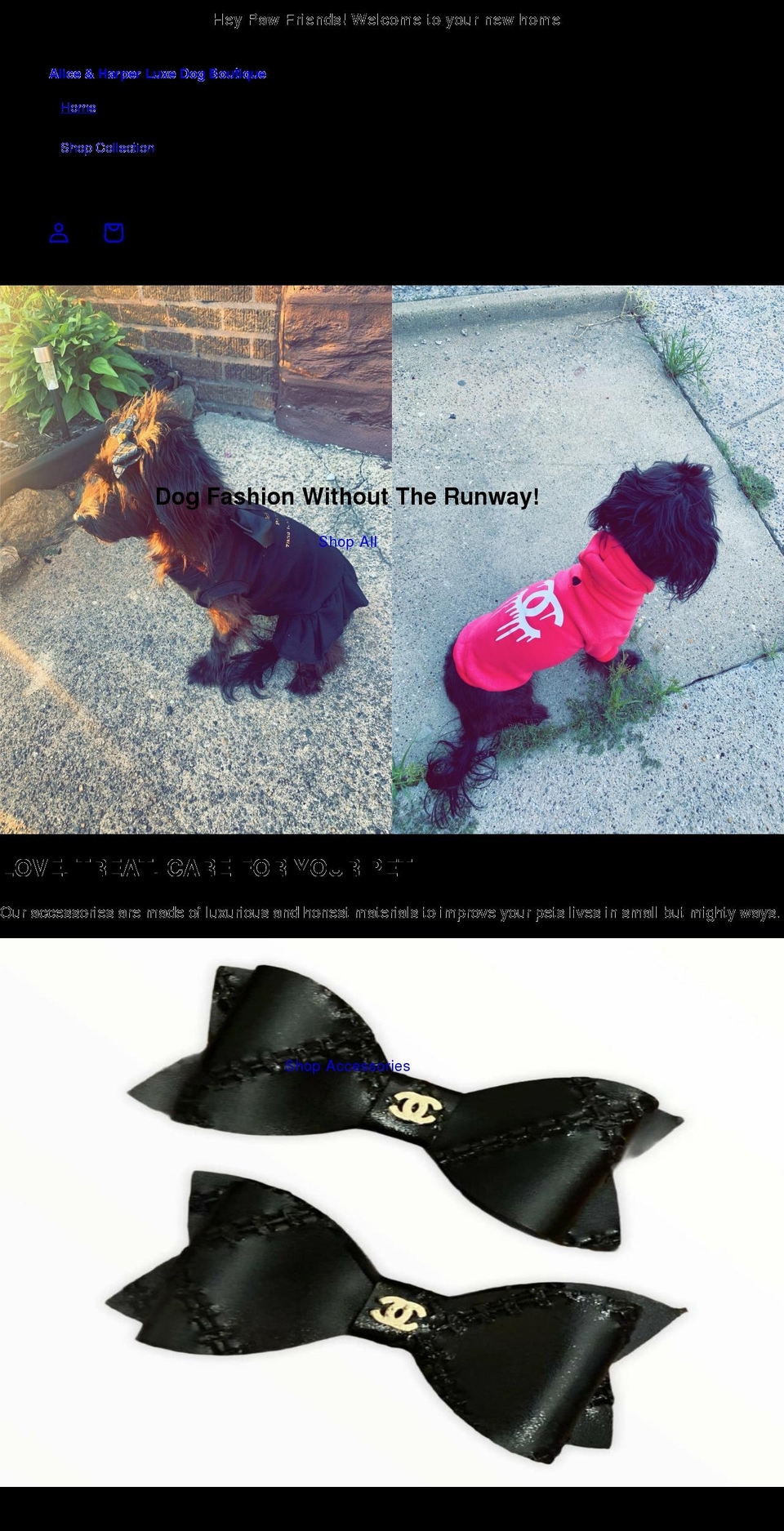 aliceandharper.com shopify website screenshot