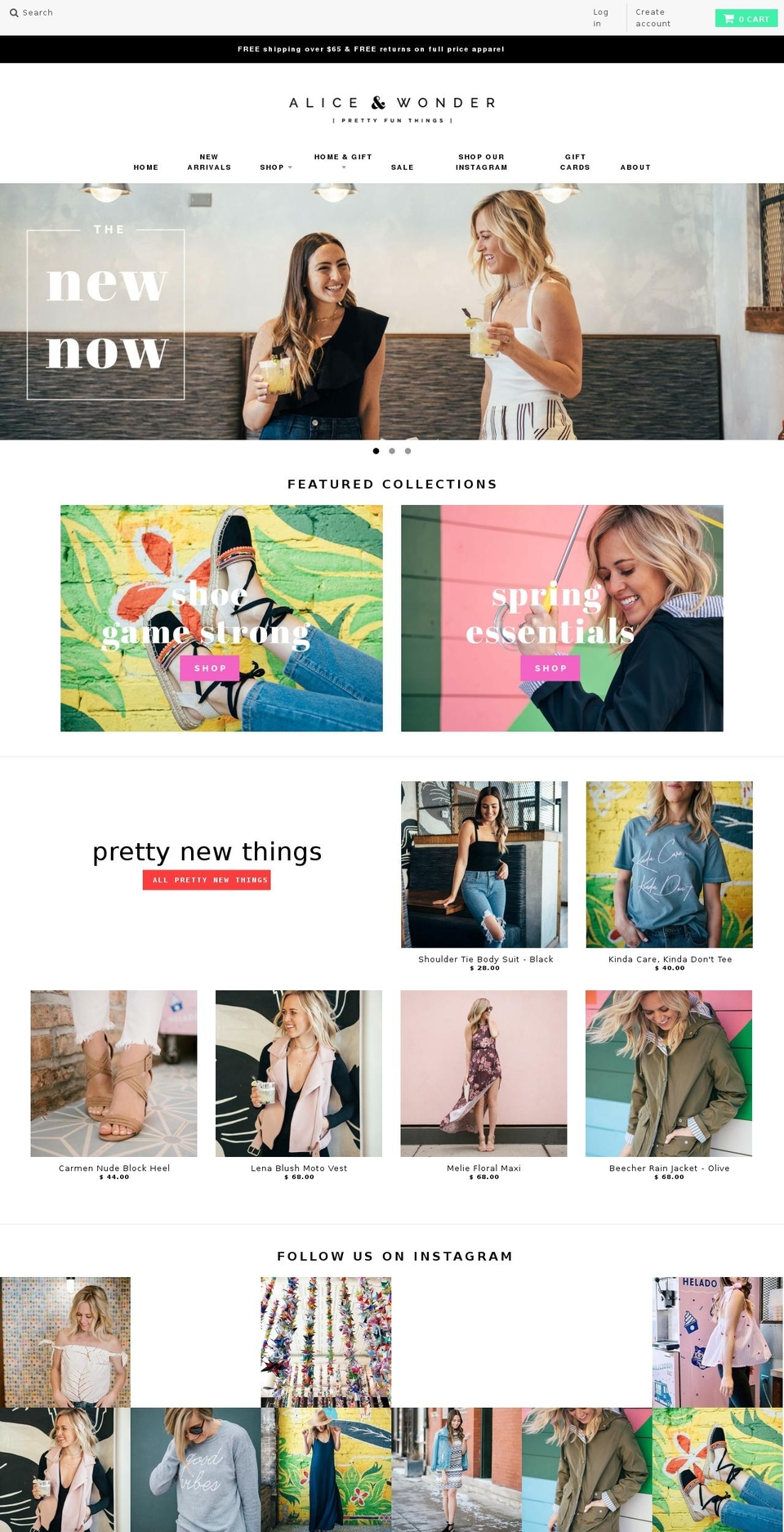 aliceandwonder.com shopify website screenshot