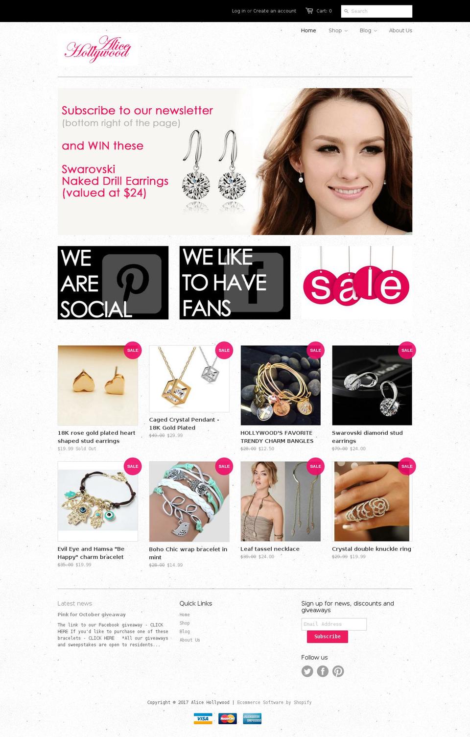 alicehollywood.com shopify website screenshot