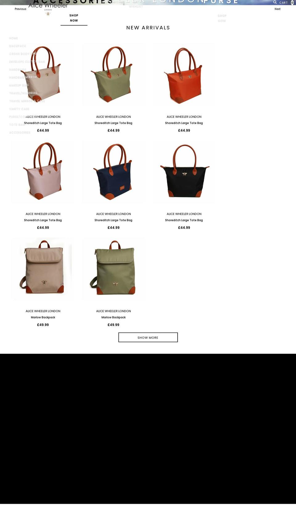 Bagratica--sections-ready Shopify theme site example alicewheelerlondon.co.uk