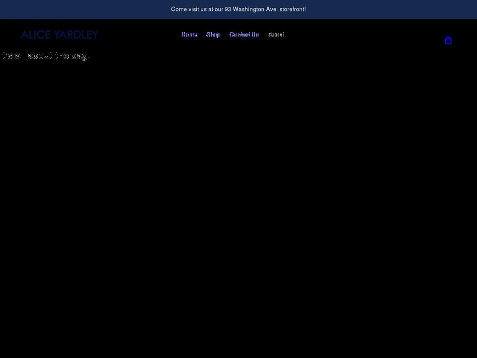 aliceyardleymaine.com shopify website screenshot
