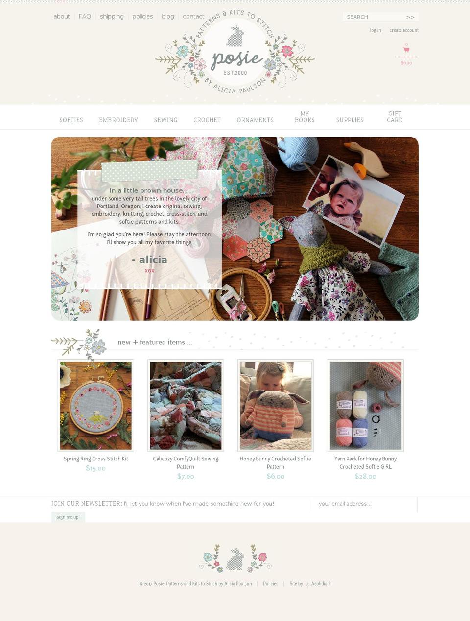 aliciapaulson.com shopify website screenshot