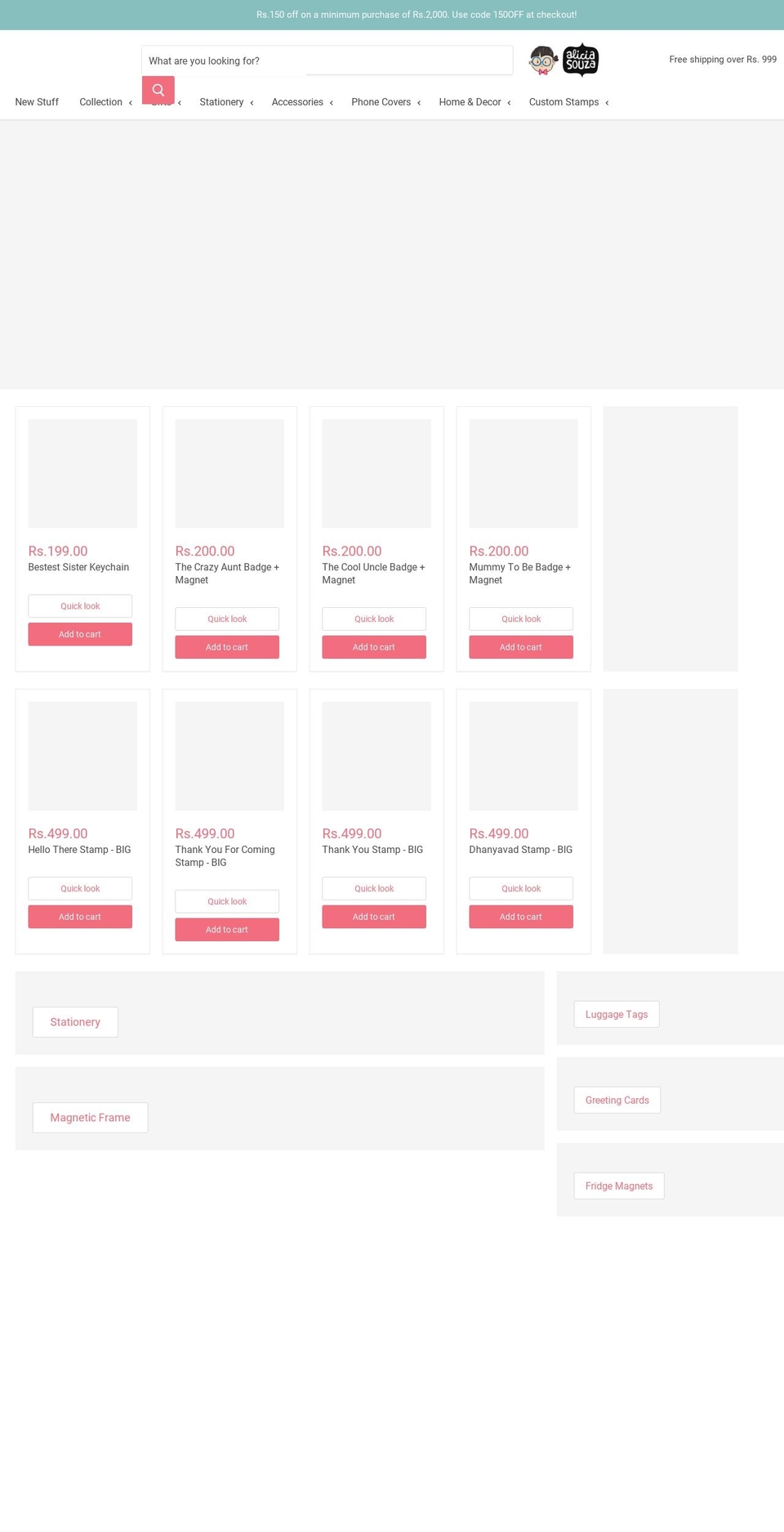 aliciasouza.com — Shopify storefront screenshot