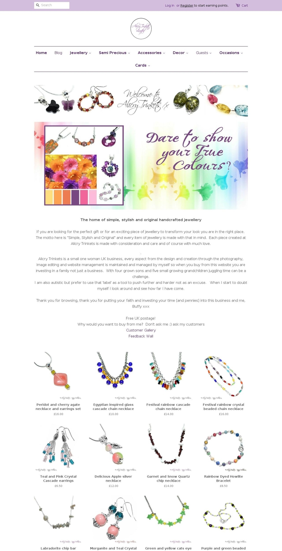 alicrytrinkets.com shopify website screenshot