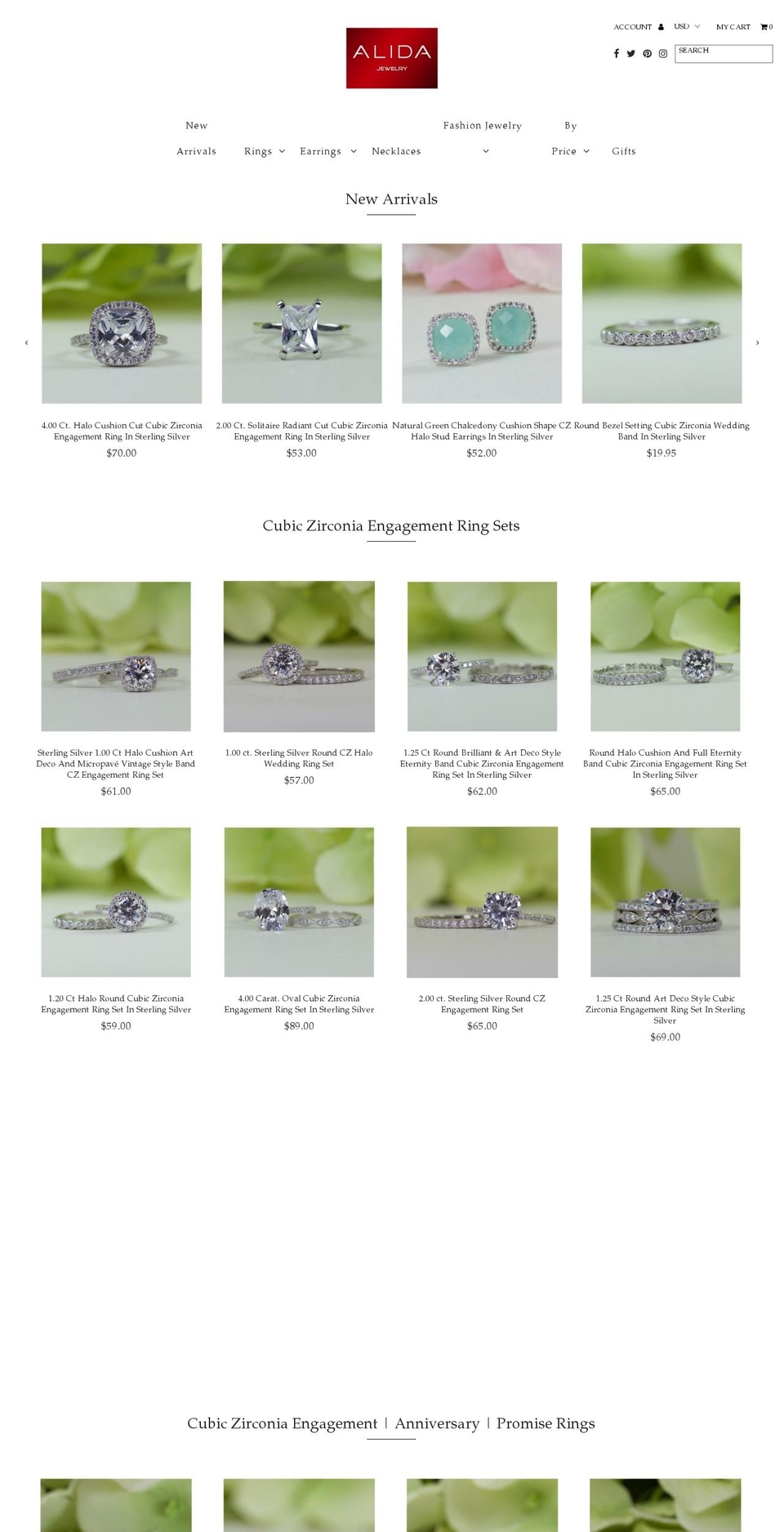 alidajewelry.com — Shopify storefront screenshot