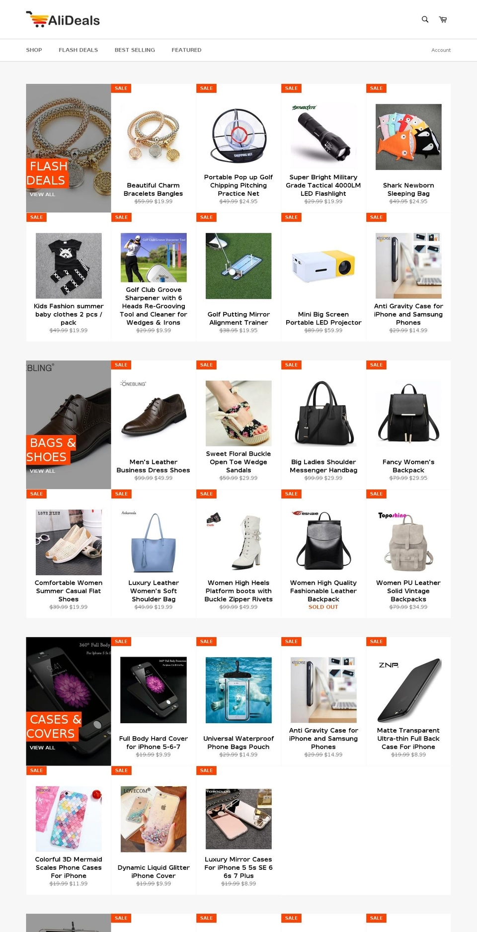 alideals.com — Shopify storefront screenshot