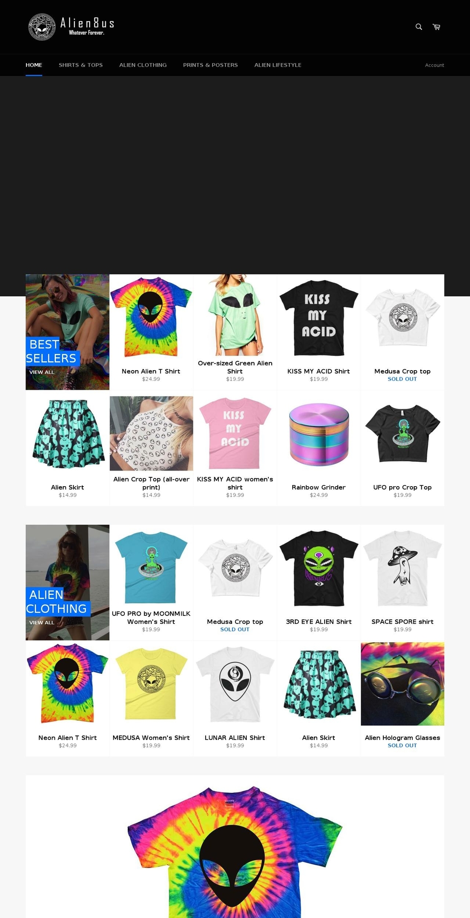 alien8.us shopify website screenshot