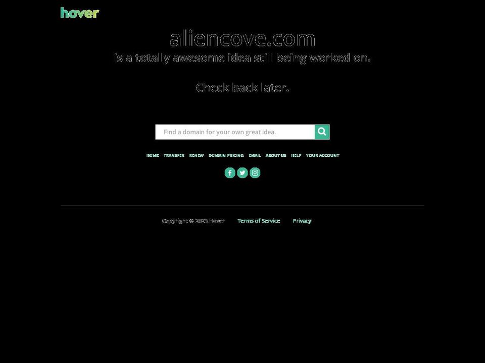 aliencove.com — Shopify storefront screenshot