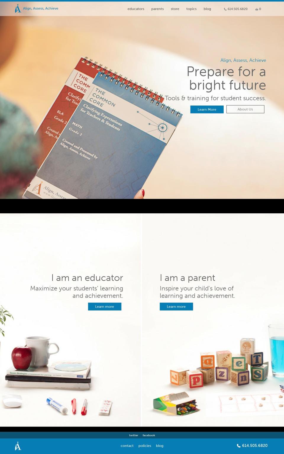 alignassessachieve.org shopify website screenshot