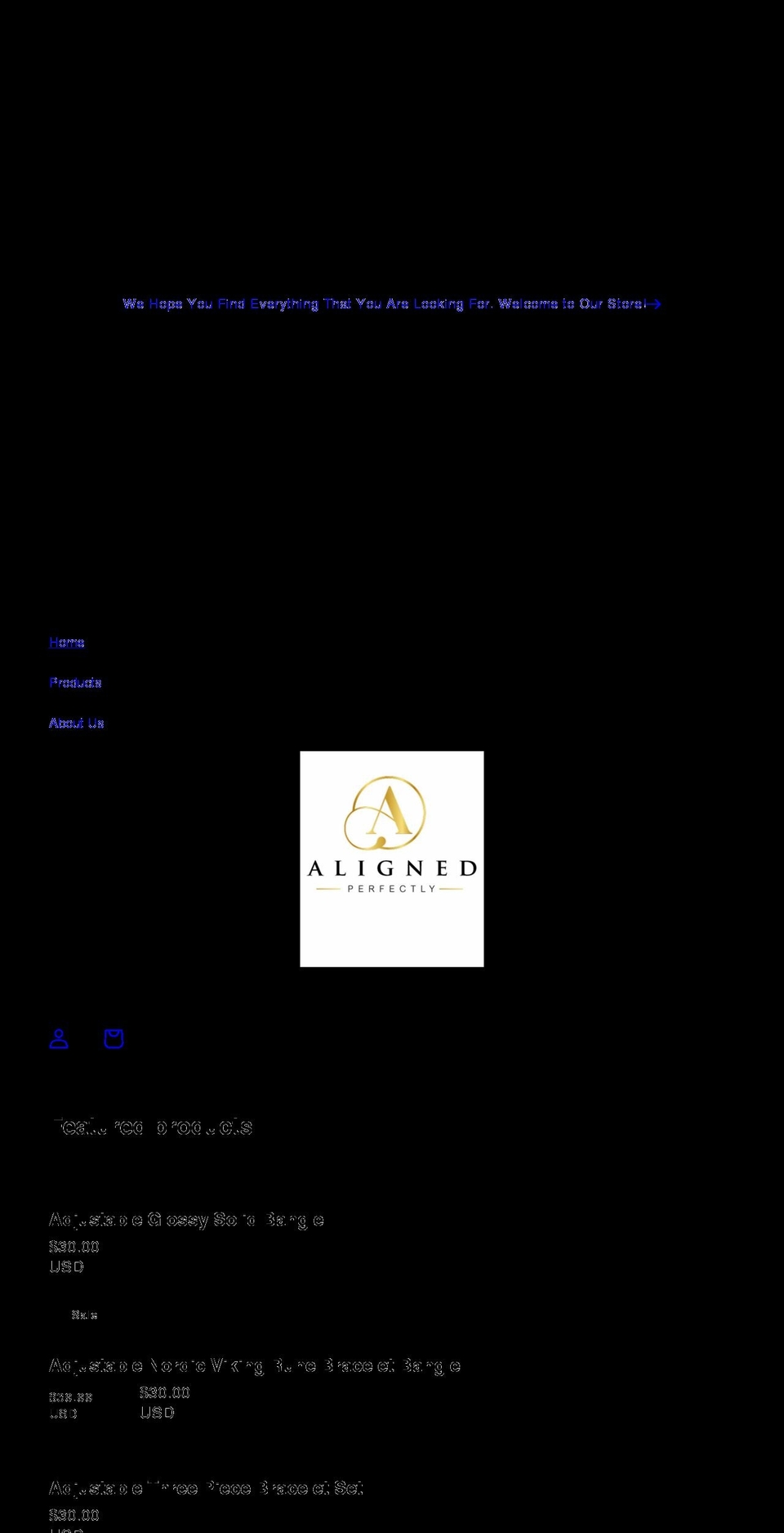 alignedperfectly.com shopify website screenshot