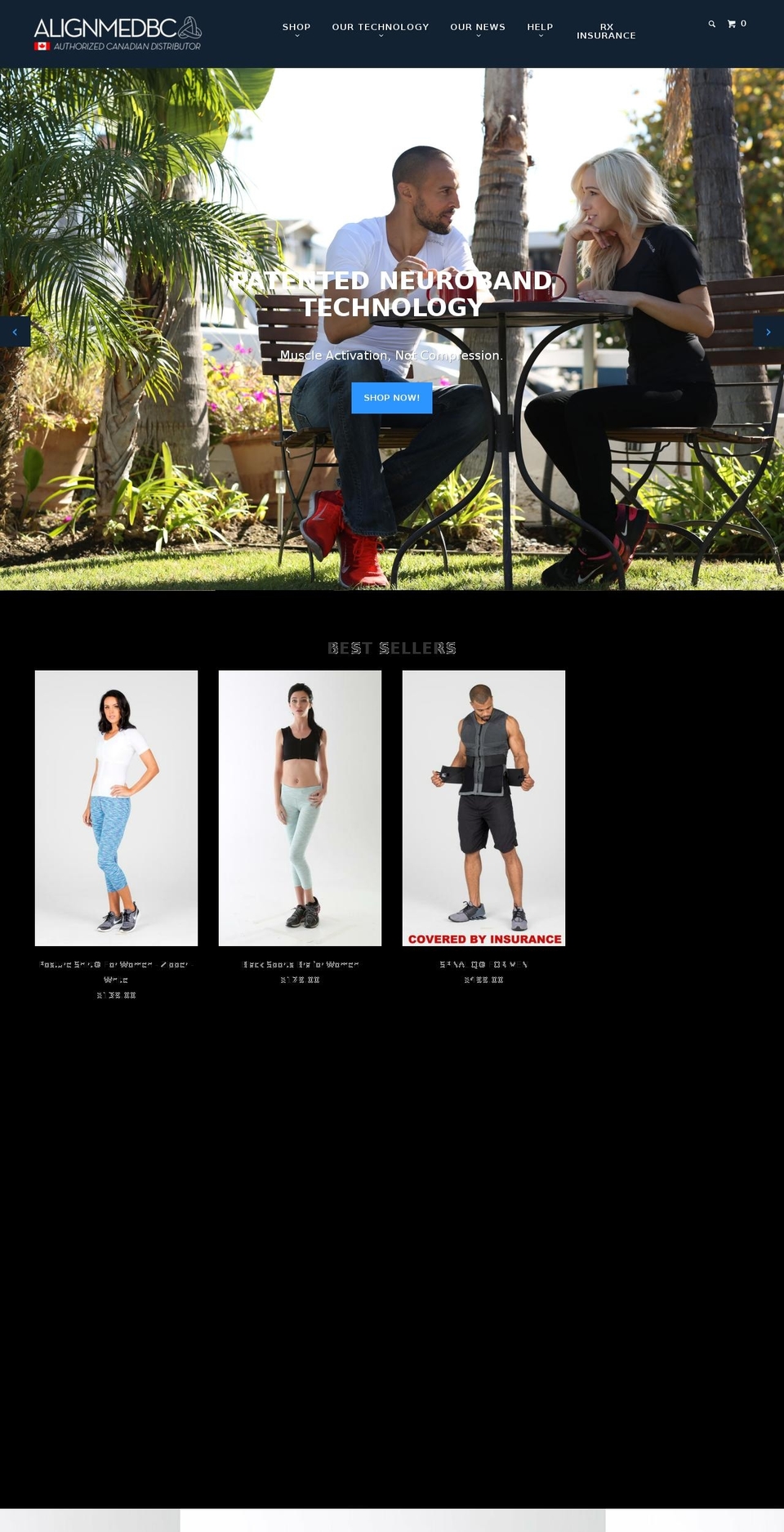 alignmedbc.com shopify website screenshot