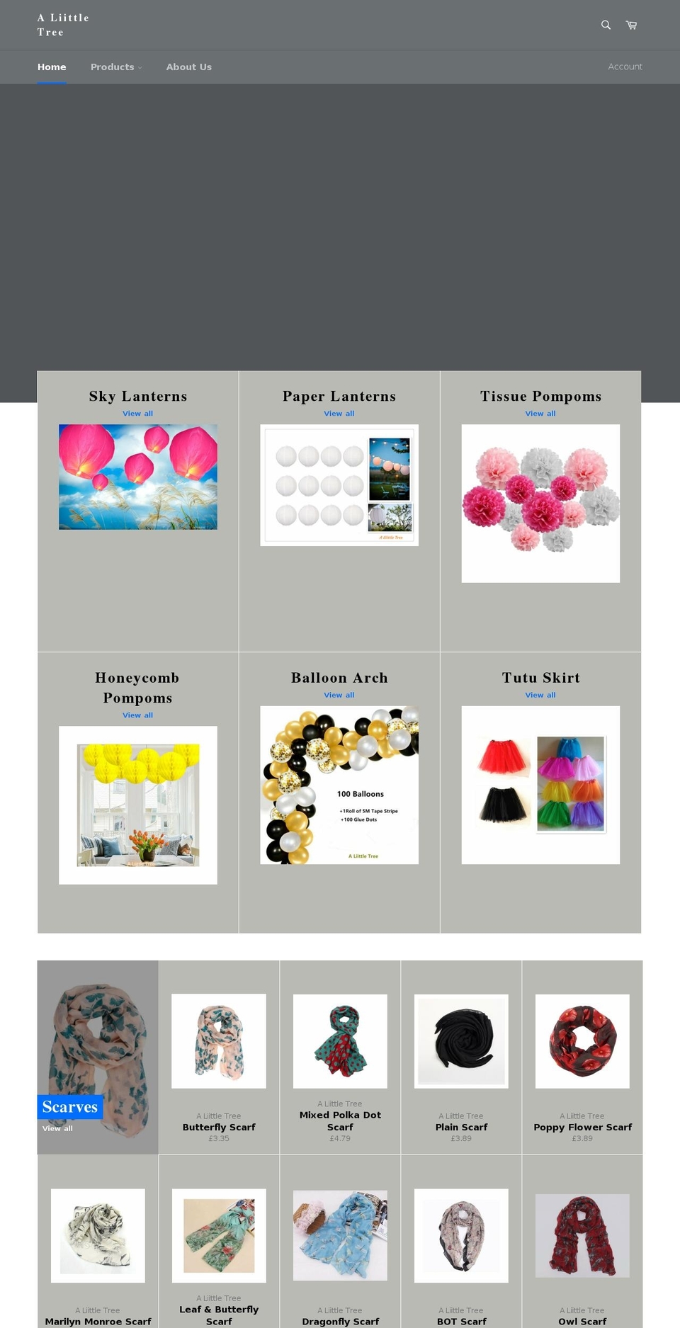 aliittletree.com — Shopify storefront screenshot