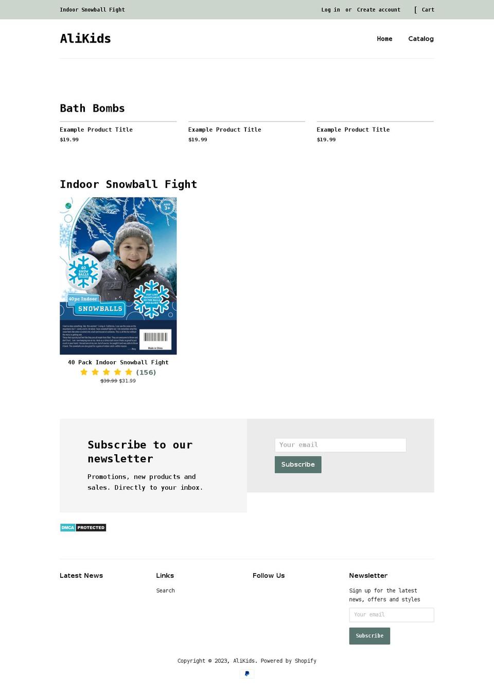 alikidstoy.com shopify website screenshot