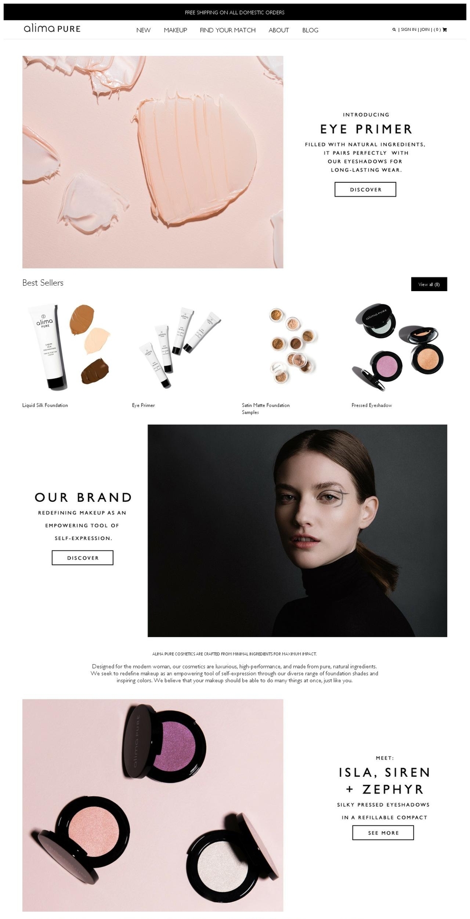 Alima Pure updated homepage 3\/17\/2017 Shopify theme site example alimacosmetics.net