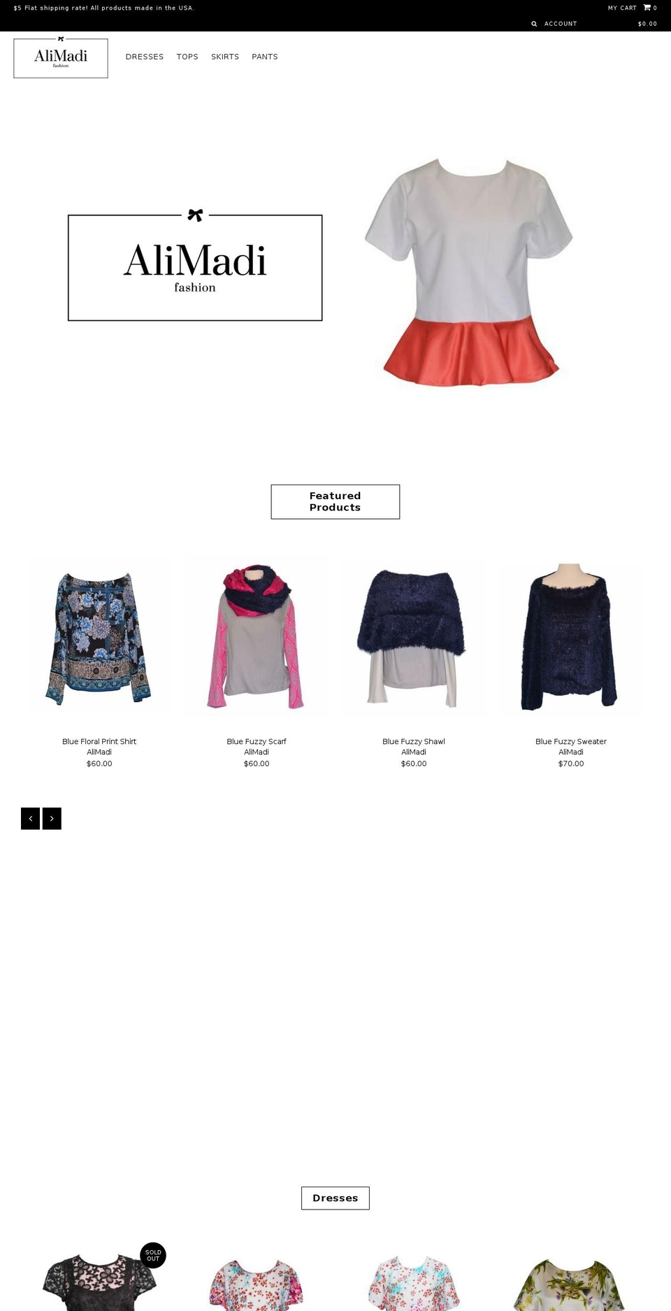 alimadi.com shopify website screenshot