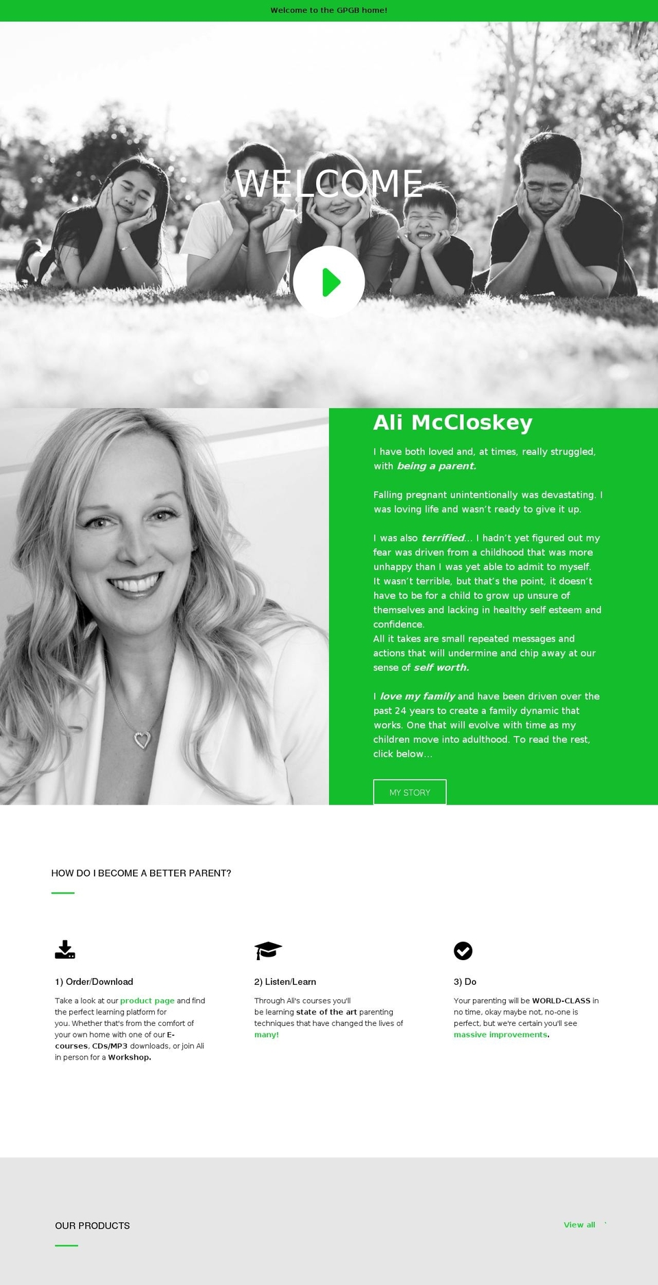 Pre-launch Shopify theme site example alimccloskey.com