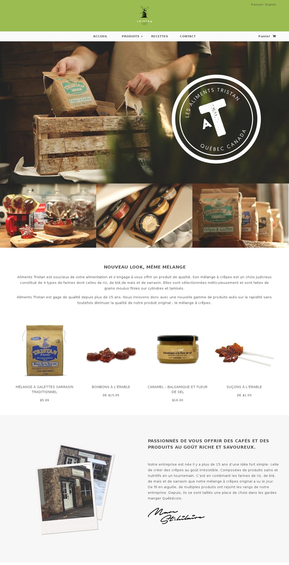 alimentstristan.com shopify website screenshot