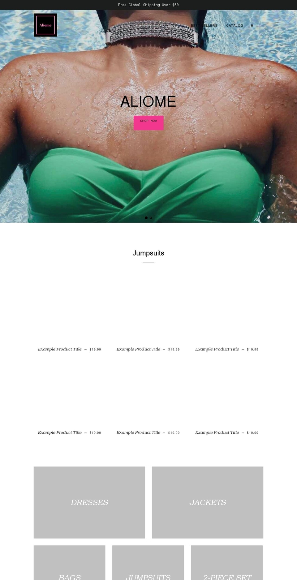 aliome.com shopify website screenshot