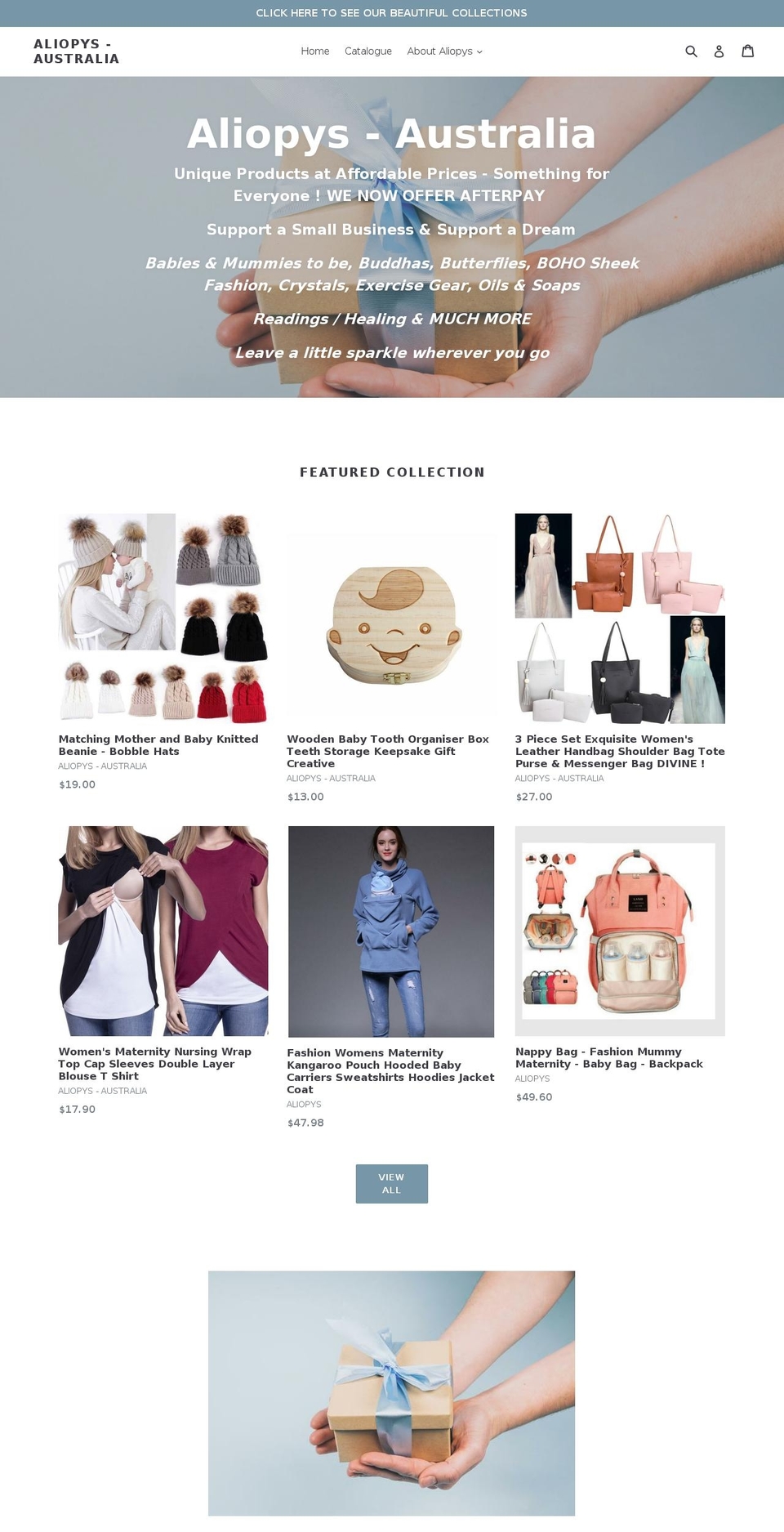 aliopys.com — Shopify storefront screenshot