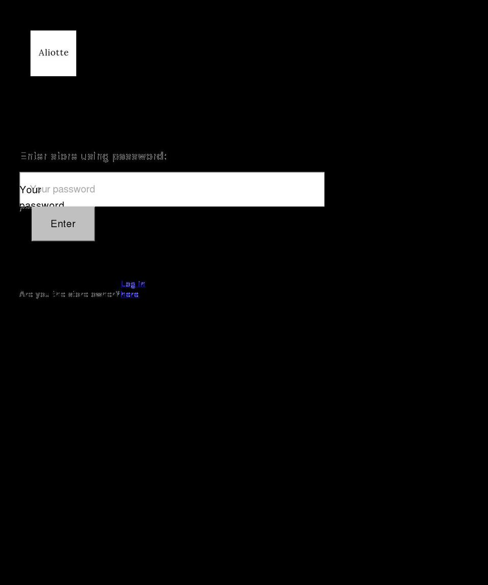aliotte.com shopify website screenshot