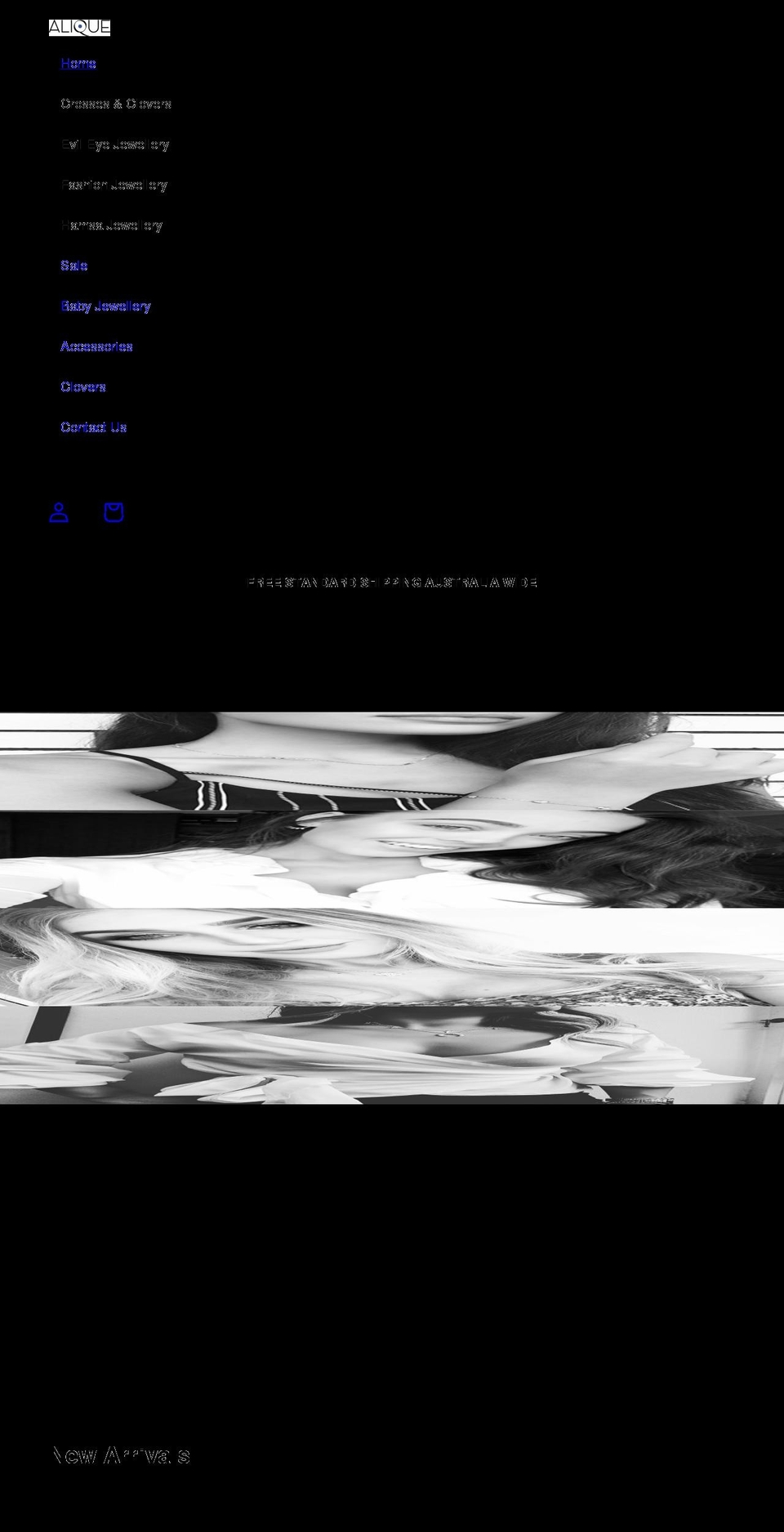 alique.com.au shopify website screenshot