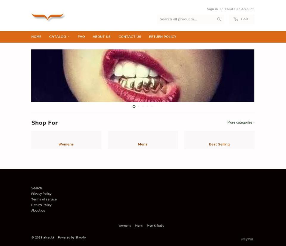 alisatibi.com — Shopify storefront screenshot