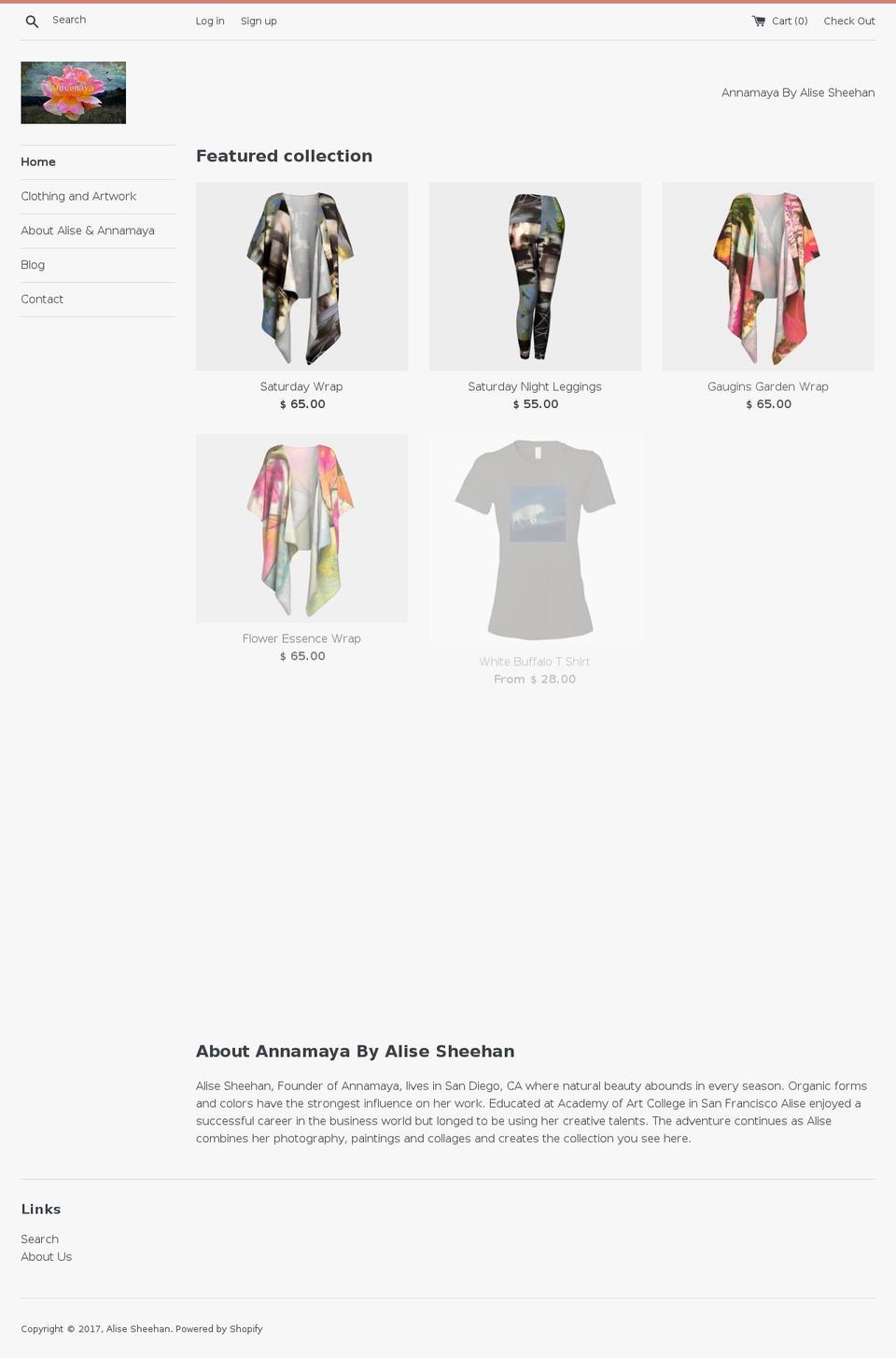 alisesheehan.com shopify website screenshot