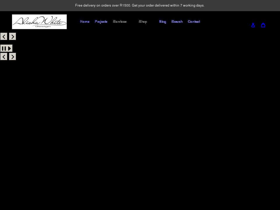 alishawhitedesign.com shopify website screenshot