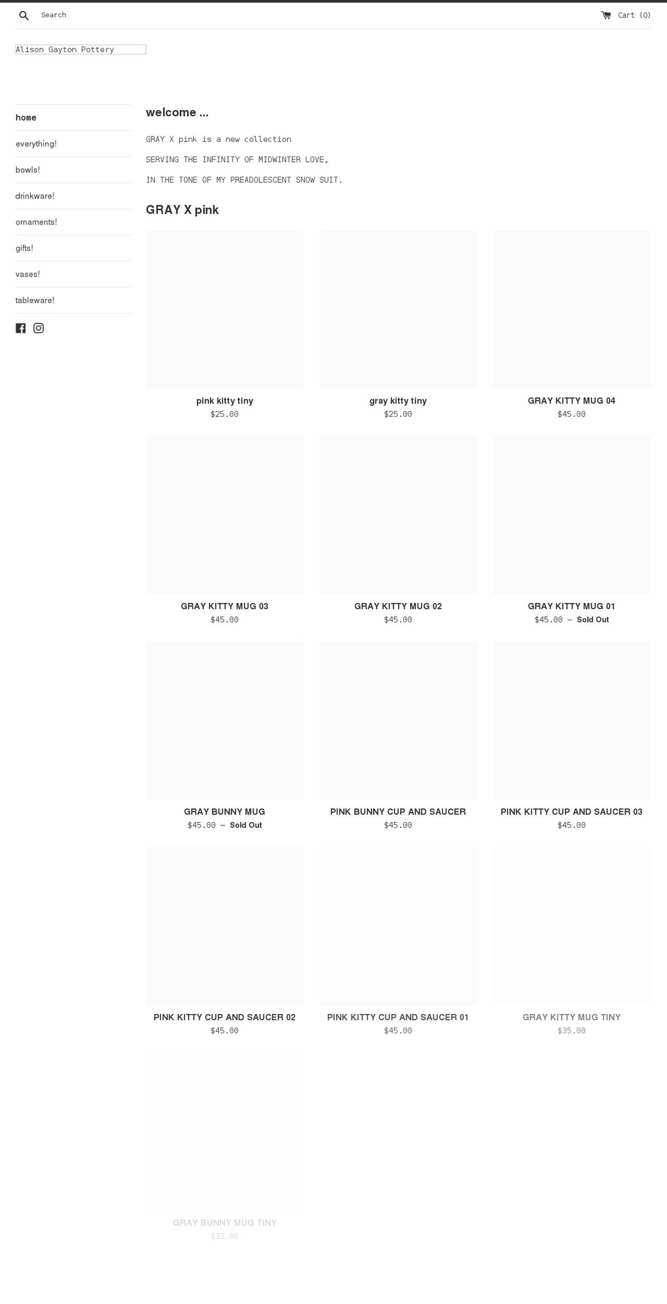 alisongayton.com shopify website screenshot