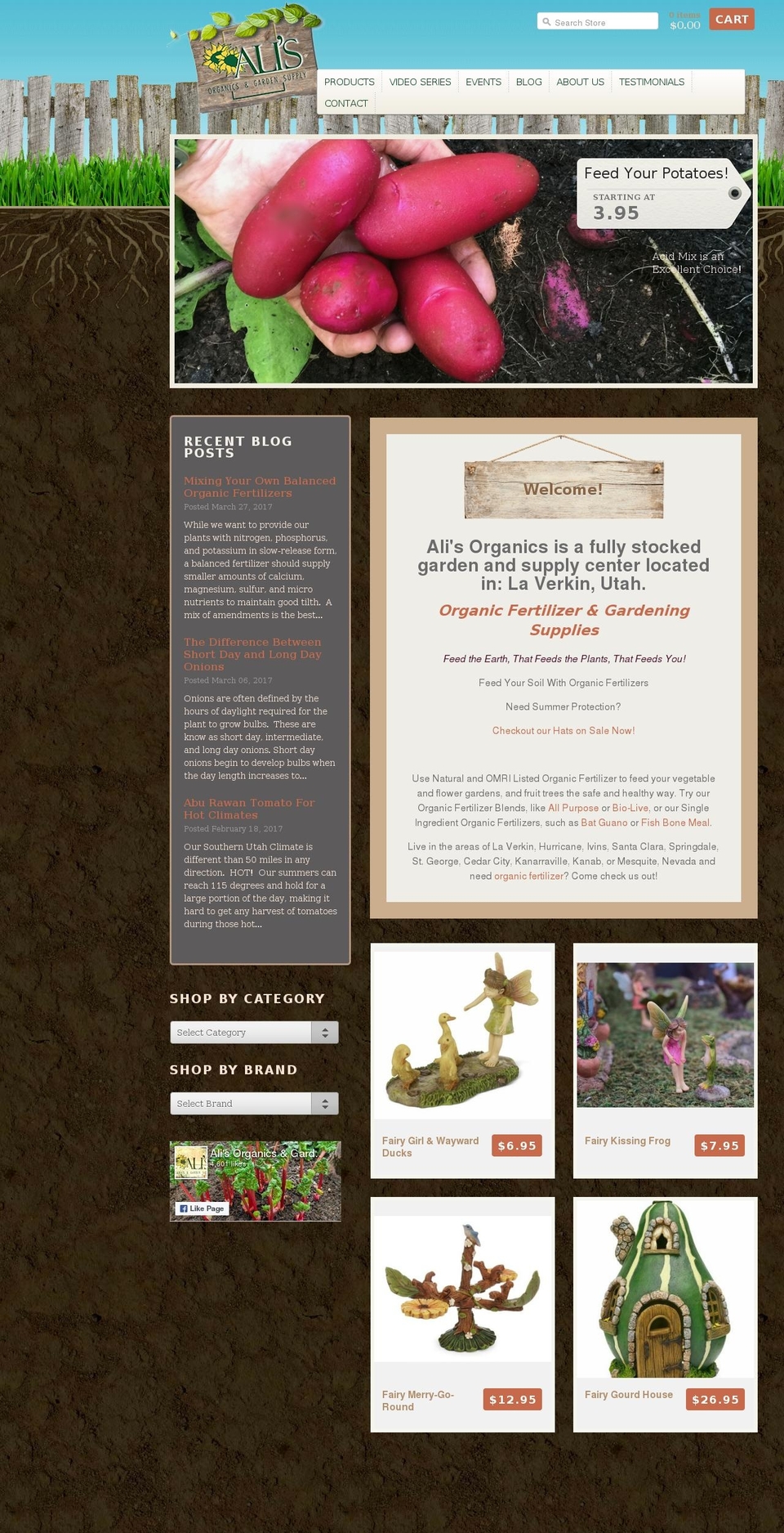 alisorganics.com shopify website screenshot