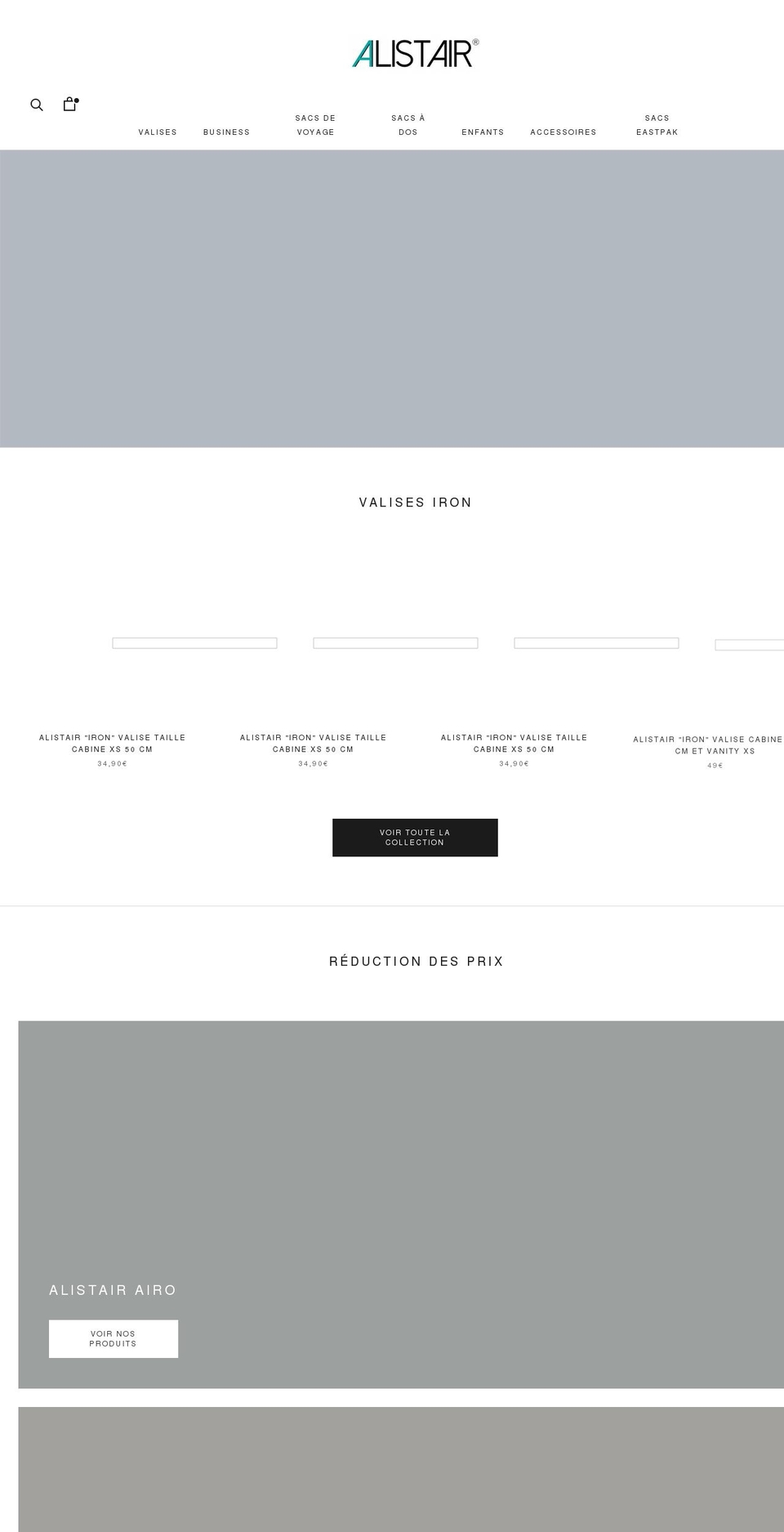 alistair-eshop.com shopify website screenshot