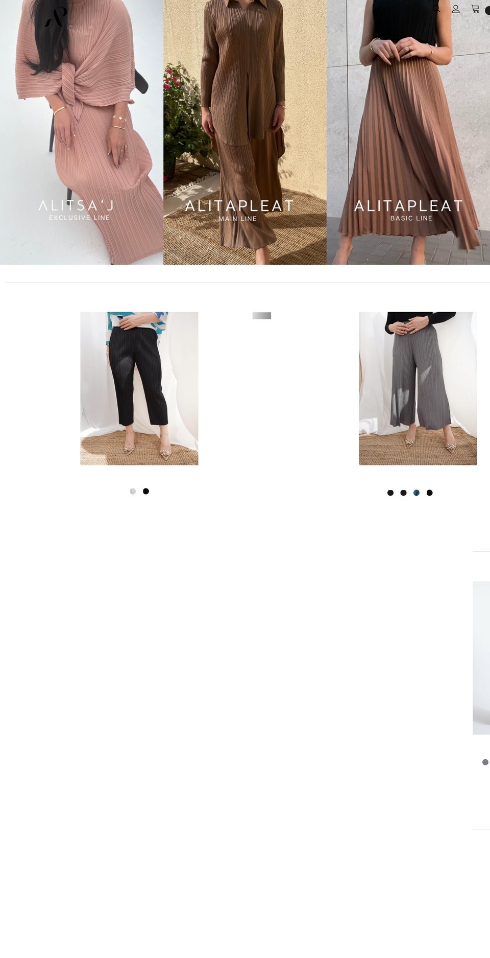 alitapleat.com — Shopify storefront screenshot