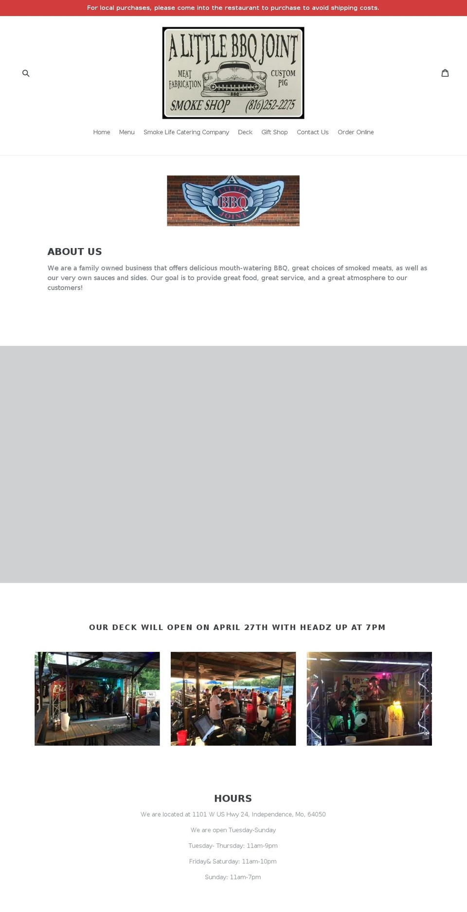 alittlebarbqjoint.com shopify website screenshot