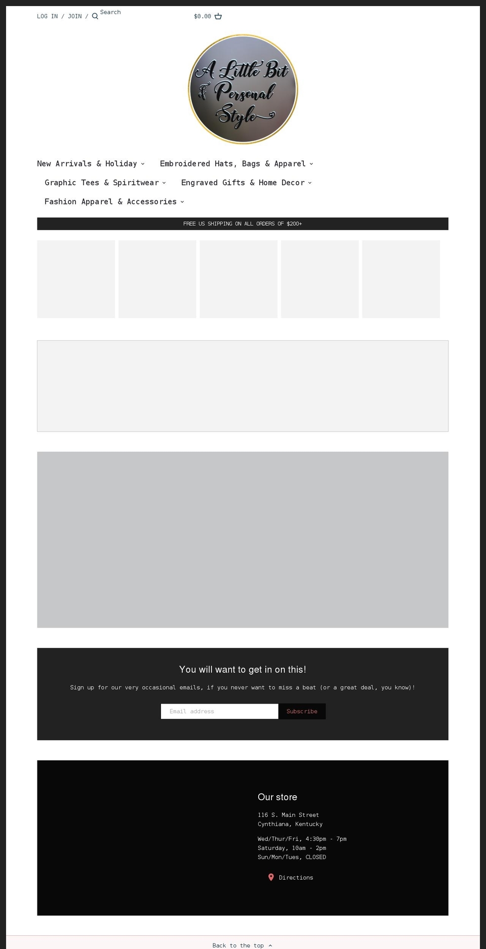 alittlebitofpersonalstyle.com shopify website screenshot