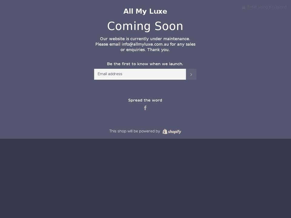 alittleluxuryforall.com — Shopify storefront screenshot