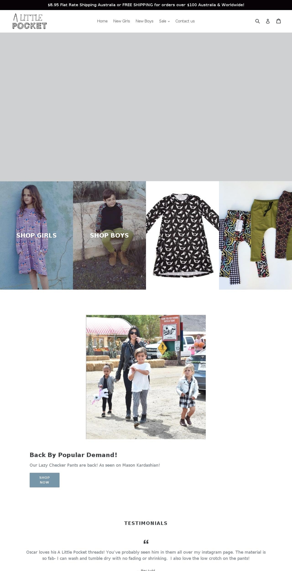 alittlepocket.com.au shopify website screenshot
