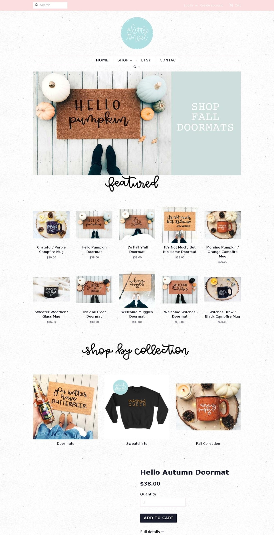 alittletinsel.com — Shopify storefront screenshot