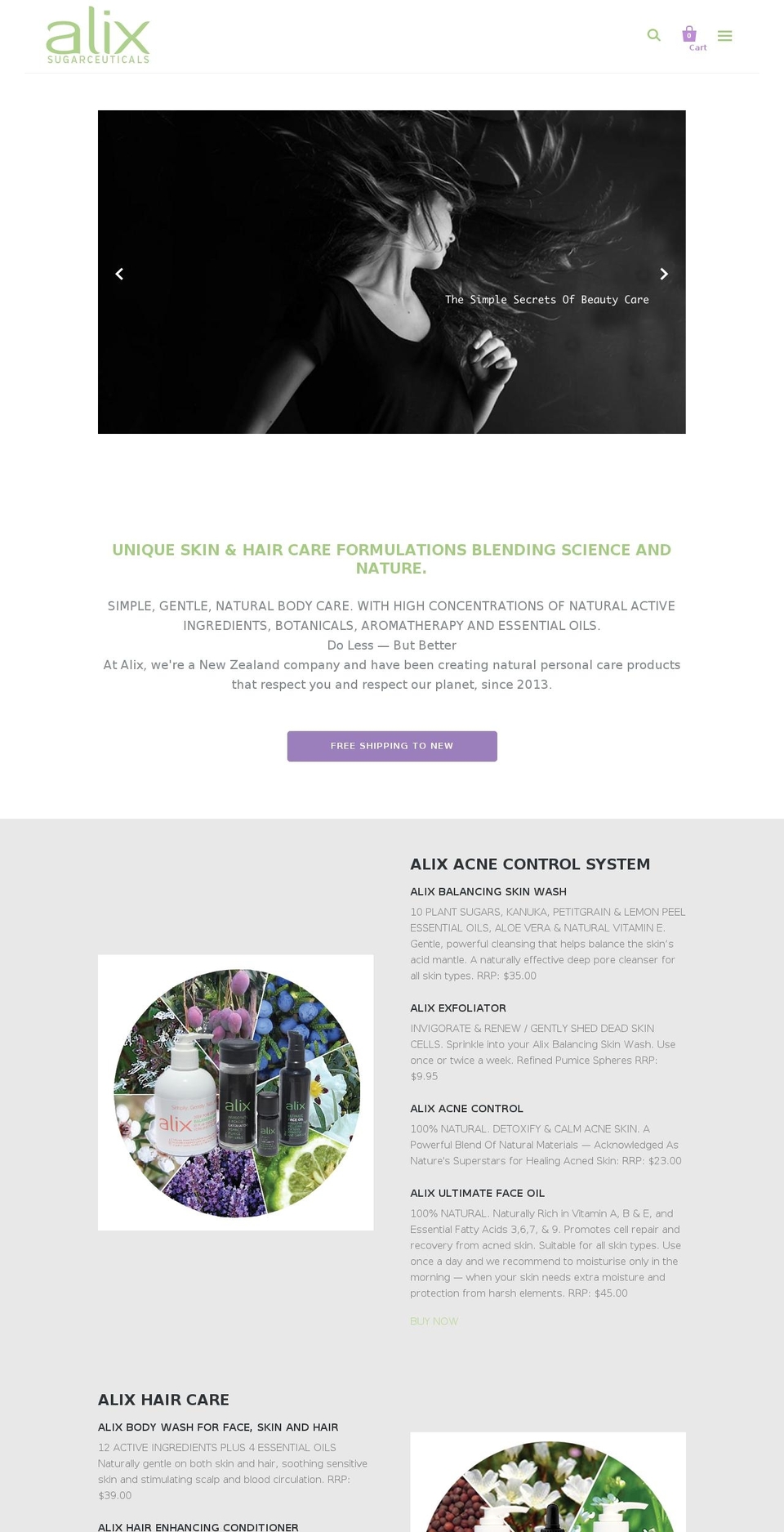 Be Yours Shopify theme site example alix.co.nz